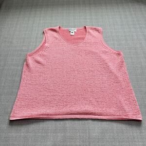 Vintage Pendleton Sleeveless Sweater Womens 2X Pink Pullover Feminine Y2K‎